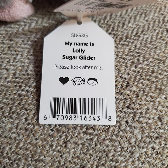 Authentic Jellycat 🤎🤍Lolly Sugar Glider🤍🤎 Plush w/Dust Bag NEW WITH TAGS - Picture 4 of 7